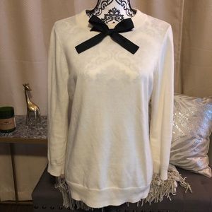 💙JCREW 💙 Mercantile 3/4 sleeve bow tie sweater